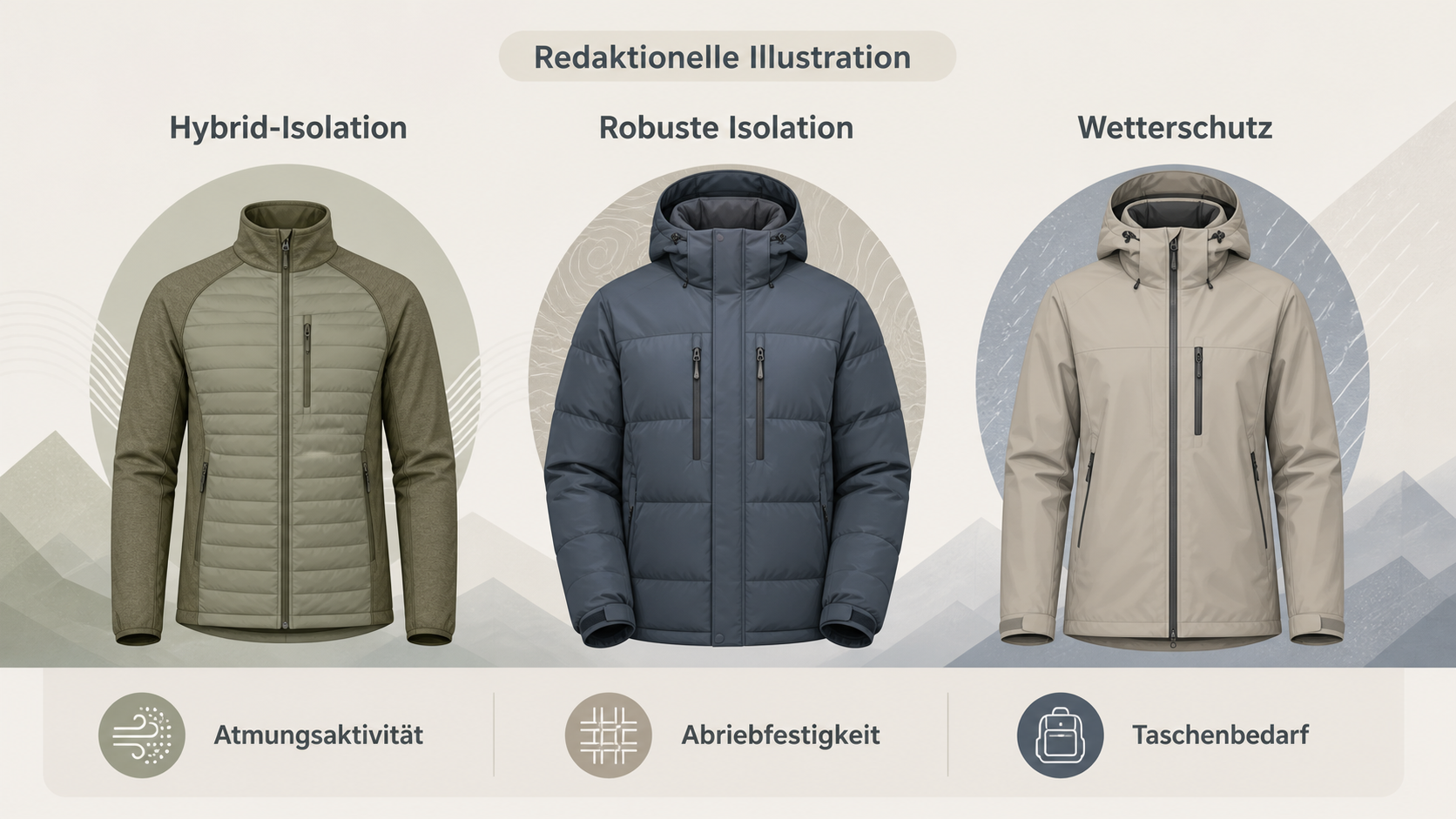 Die Alternativen nach funktionalen Jackenkategorien statt nach unbelegten Markenvergleichen einordnen